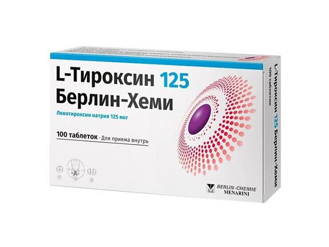 l-тироксин 125мкг. №100 таб. /берлин хеми/ 5934