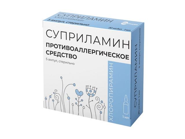 суприламин р-р д/в/в и в/м введ. 20мг/мл 1мл ампулы n5 /велфарм/ 3069