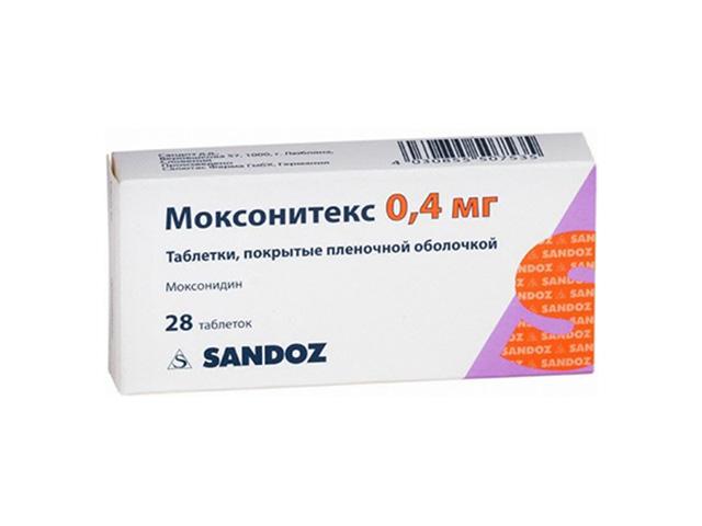 моксонитекс 0,4мг. №28 таб.п/о