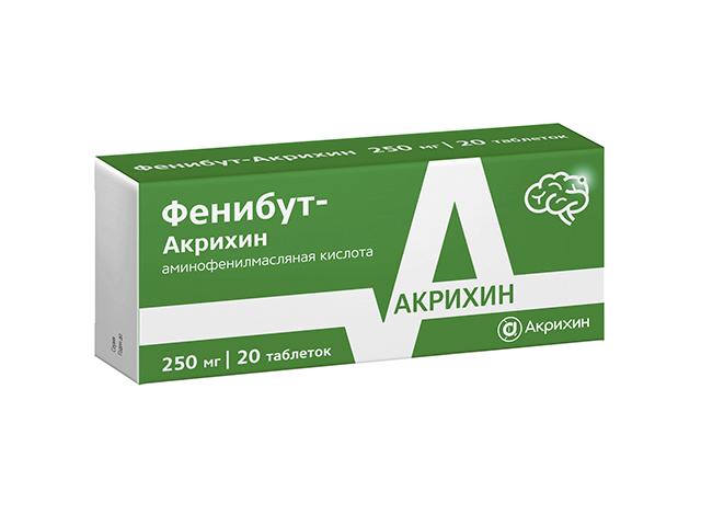 фенибут-акрихин 250мг. №20 таб. /акрихин/