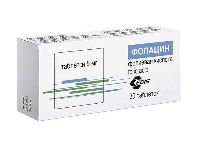 фолацин 5мг. №30 таб. 7343