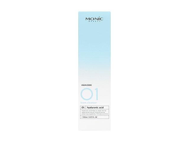 monic beauty skin code 01 гиалуроновая кислота очищающая пенка для лица 150мл