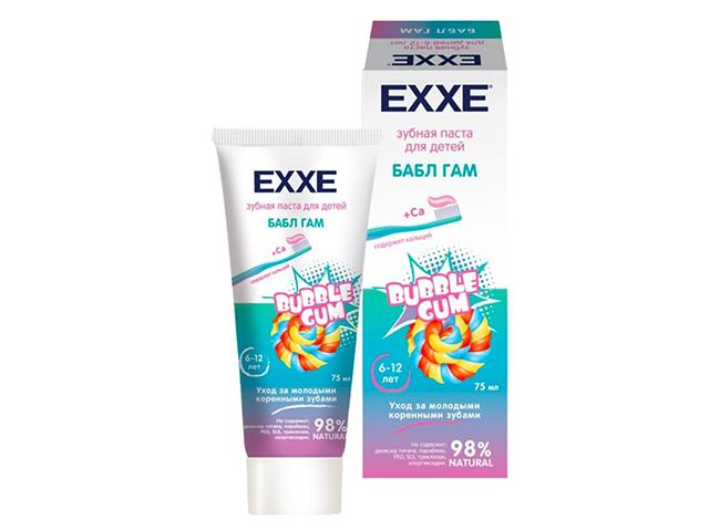 exxe детская зубная паста "бабл гам", 75 мл (с 6 лет) 9369