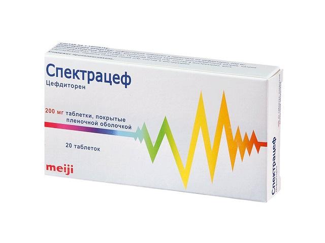 спектрацеф 200мг. №20 таб. п/о 3869