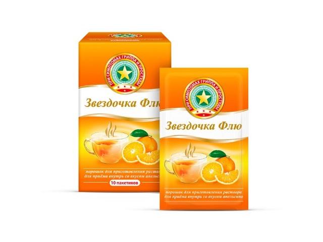 звездочка флю апельсин 15г. №10 пор.