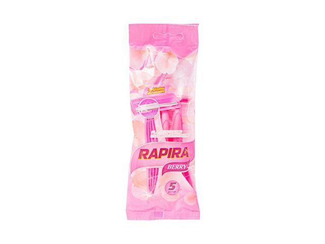 rapira одноразовый бритв станок rapira berry  5шт жен