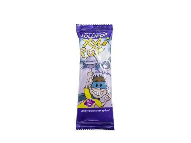 xylitol леденцы на палочке с ксилитом со вкусом голубики, №1