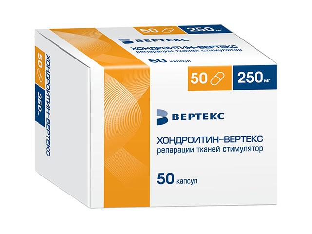 хондроитин-вертекс 250мг. №50 капс. 1050