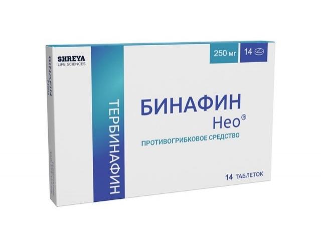 бинафин нео 250мг. №14 таб.