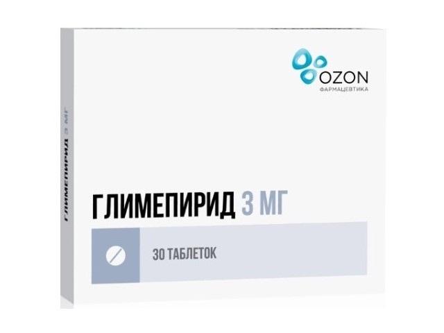 глимепирид 3мг. №30 таб. /озон/ 4886