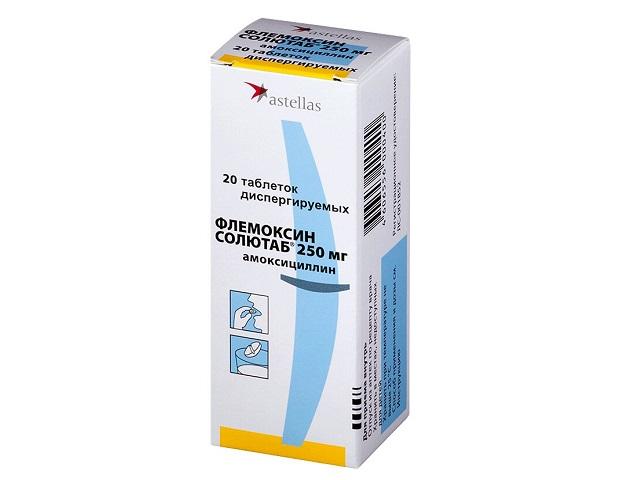 флемоксин солютаб 250мг. №20 таб.дисперг. 2207