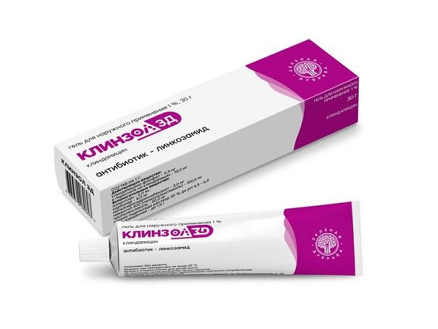 клинзол зд 1% 30,0 гель д/наруж прим