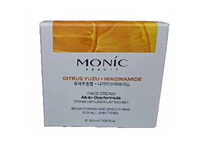 monic beauty all in one крем для лица с экстрактом юдзу и ниацинамидом