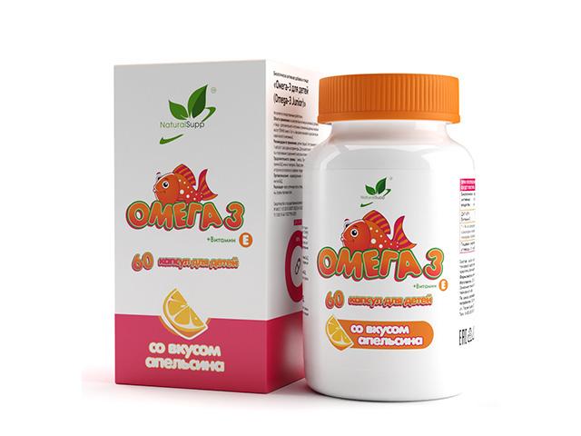 *naturalsupp комплекс детский омега-3 с витамином е №60 капс. нф-00000565