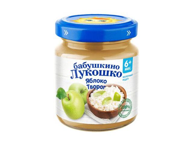 б.лукошко пюре 100г. яблоко+творог