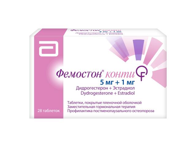 фемостон конти 5мг.+1мг. №28 таб. п/п/о 5081