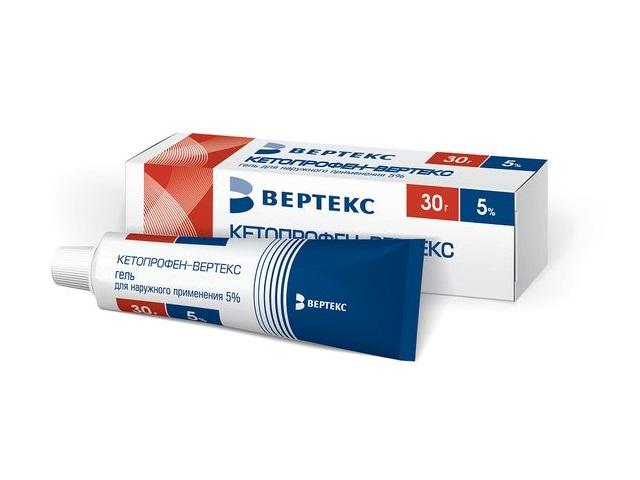 кетопрофен-вертекс гель 5% 30г. 0398