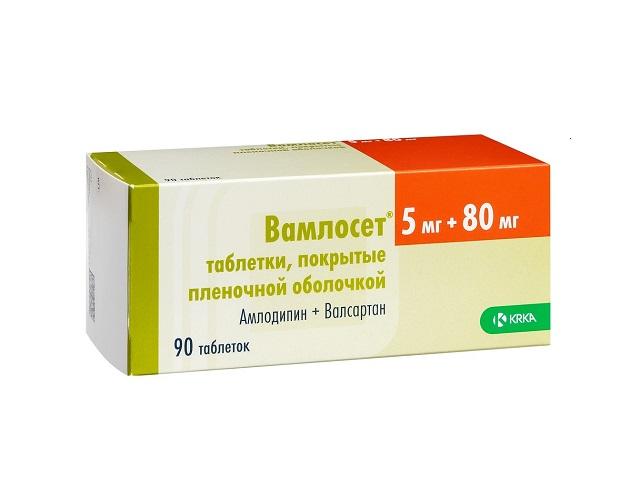 вамлосет 5мг.+80мг. №90 таб. п/п/о 0754