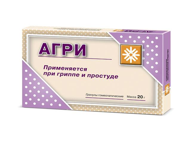 агри (антигриппин гомеоп.) 20г. гран. гомеопат. 1378
