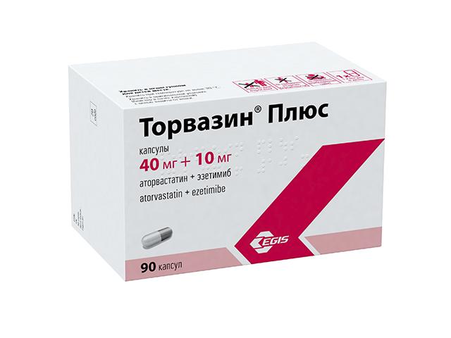 торвазин плюс 40мг+10мг №90 капс