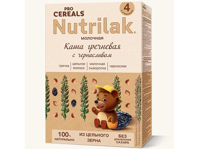 нутрилак premium procereals каша мол.гречневая с черносливом 200г