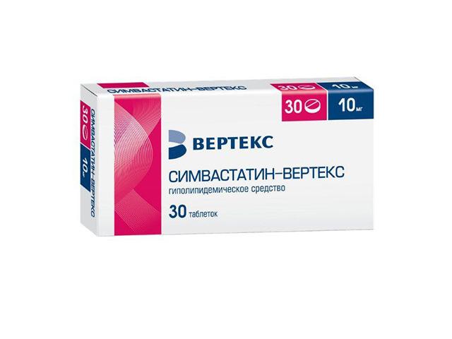 симвастатин 10мг. №30 таб. п/о /верте/ 0862