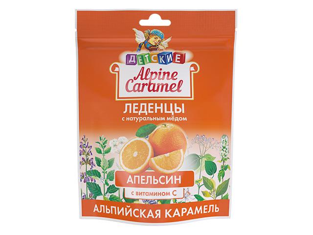alpine caramel альпийская карамель леденцы дет (апельсин /с медом и вит.с) 75 г