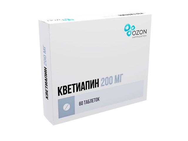 кветиапин 200мг. №60 таб. п/о /озон/