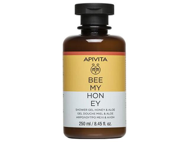 apivita би май хани гель для душа с медом и алоэ, флакон-помпа 250 мл