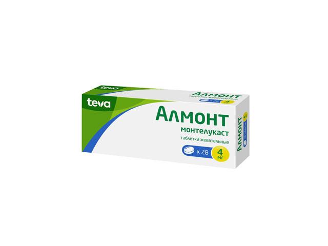 алмонт 4мг. №28 таб.жев.
