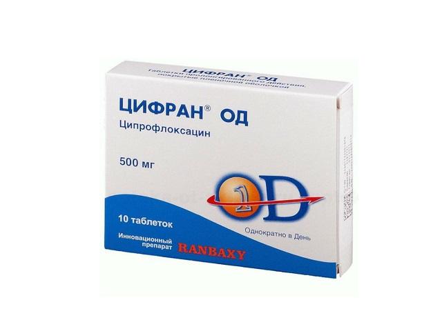 цифран од 500мг. №10 таб. пролонг. 1898