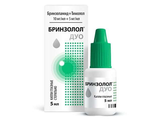 бринзолол дуо 0,01+0,005/мл 5мл флак/кап капли глазные