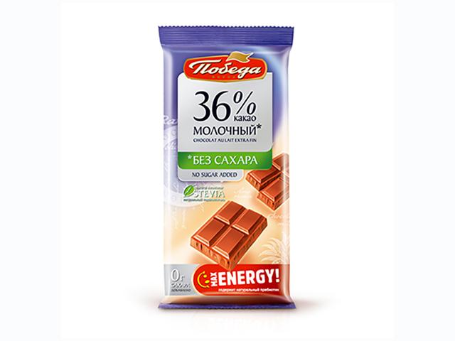 *кф победа шоколад молочный 36% какао без сахара 50г. 1695