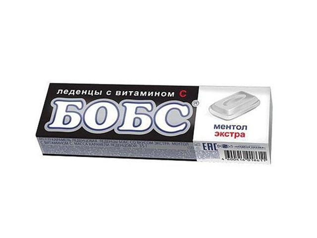 бобс леденцы от кашля экстра ментол 3,5г.(№10)