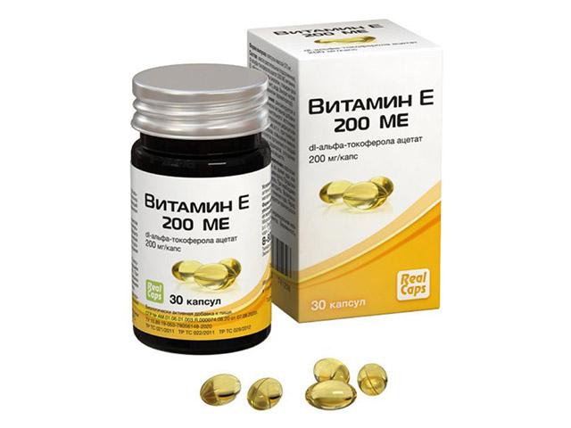 витамин е 200 ме realcaps 570мг №30 капс.