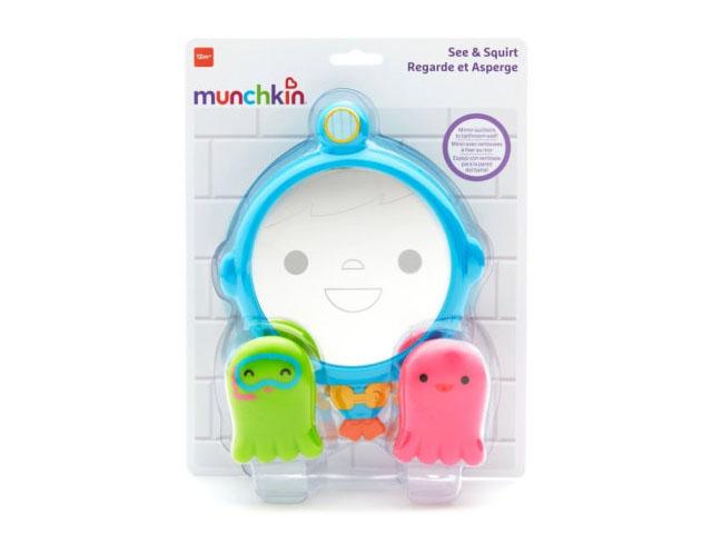 *munchkin игрушка для ванны зеркало и брызгалки осьминожки от 3 лет. 11179