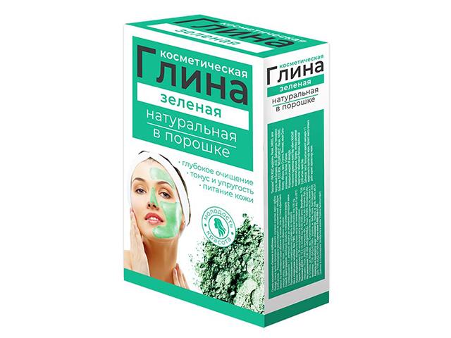 глина зеленая космет. с серебром 100г.