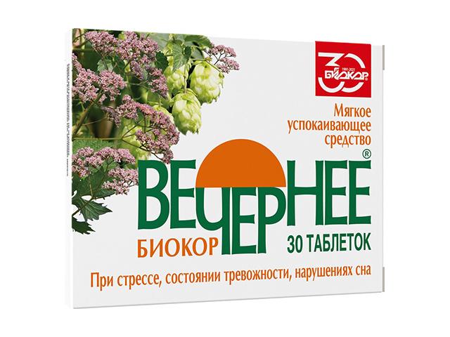 вечернее биокор №30 табл по 0,18г