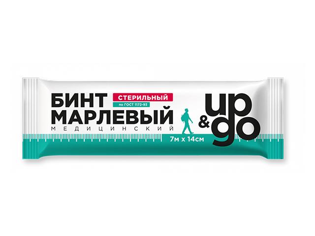 up&go бинт марлевый медицинский стерильный гост 7м*14см навтекс