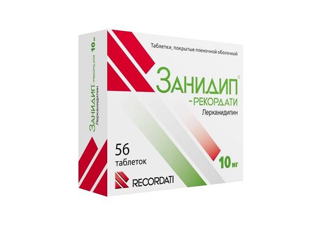 занидип-рекордати 10мг. №56 таб. п/о