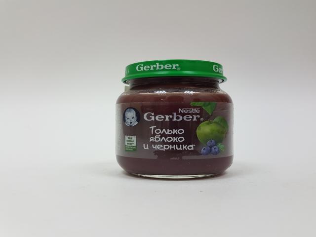 гербер пюре 130г. яблоко+черника [gerber]