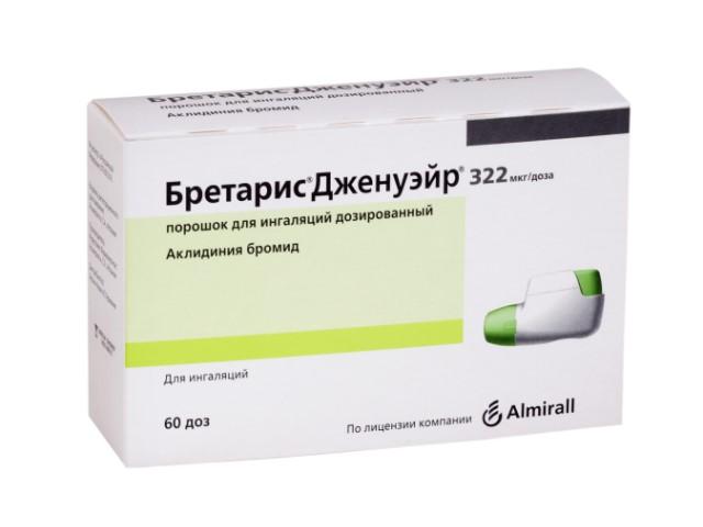 бретарис джениуэйр 332мкг/доза 60доз пор. д/инг.