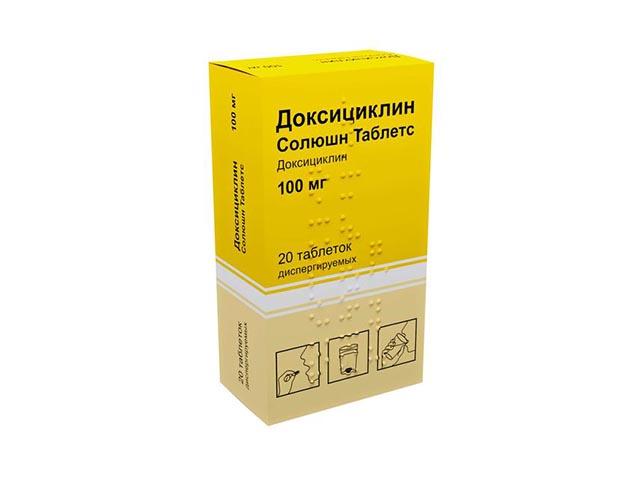 доксициклин солюшн таблетс 100мг. №20 таб. дисперг. /озон/