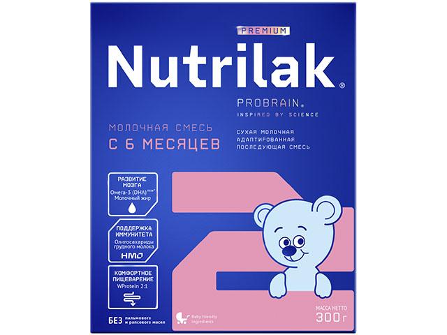 нутрилак премиум  2 молочн.смесь 300г. с 6 мес.