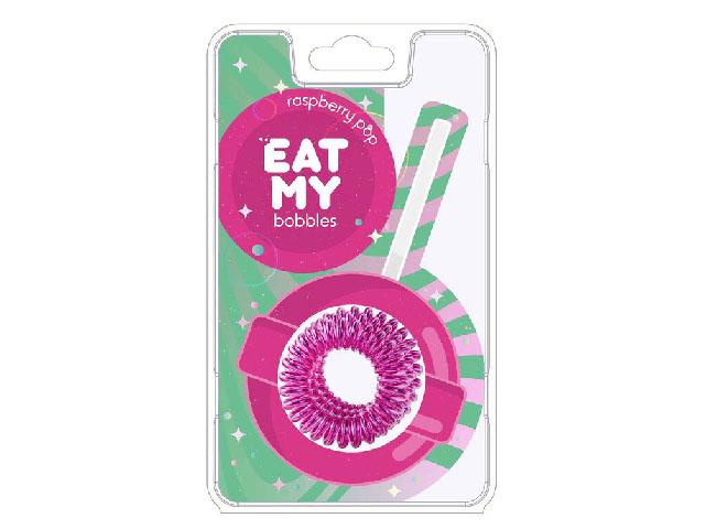 *eat my bobbles резинки для волос. малиновый леденец, 3шт. 4631143885146