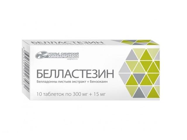 белластезин 300мг.+15мг. №10 таб./усолье/