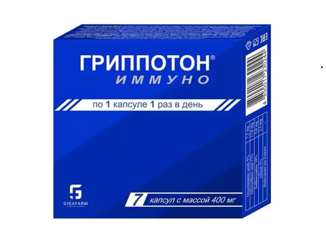 гриппотон иммуно gigafarm 400мг. №7 капс.
