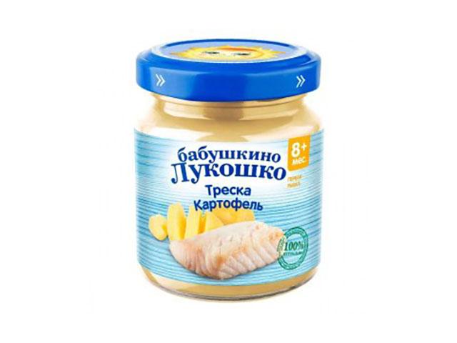 б.лукошко пюре 100г. треска+картофель