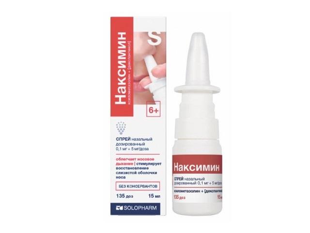 наксимин спрей наз. доз. 0.1мг+5мг/доза  15мл. фл. /гротекс/ 9978