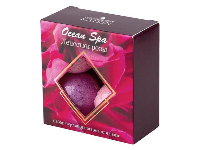 *лк набор бурлящих шаров для ванн ocean spa "лепестки розы" 4*40г 18041